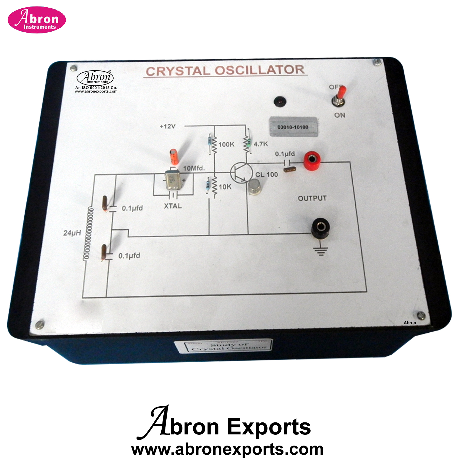 Crystal Oscillator to Study With Output for CRO Sockets Circuit Power Supply in Box Abron AE-1227A 
